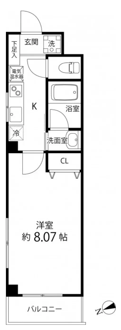 北松戸駅 徒歩3分・最上階6階の角部屋1K　礼金なし・ネット無料・ペット相談