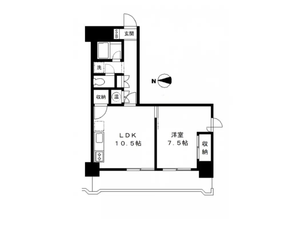 新松戸駅 徒歩2分・8階角部屋の1LDK（42.75㎡）ペット相談・幸谷駅も徒歩1分